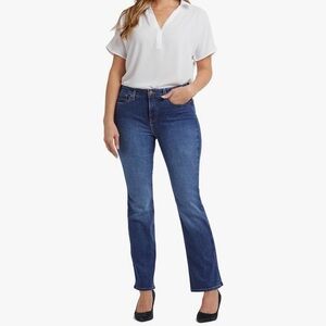 NYDJ Barbara Bootcut Tummy-Control Denim Jeans Quinn Size 14 short